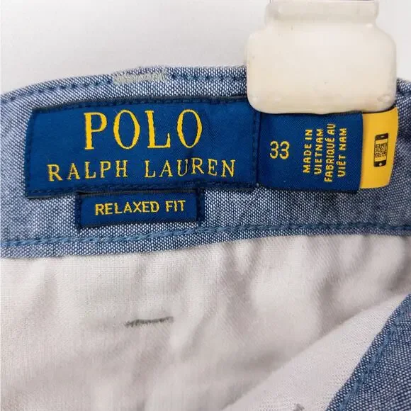 Polo by Ralph Lauren Bermuda Shorts Men's 33x11 Relaxed Fit Chino Pocket Gray - Picture 6 of 12